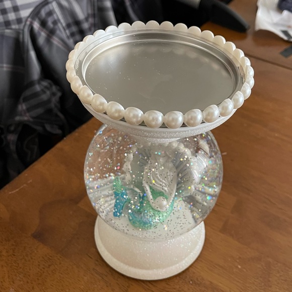 NWT Bath & Body Works WATER GLOBE MERMAID 3-Wick Candle Holder - Picture 4 of 6